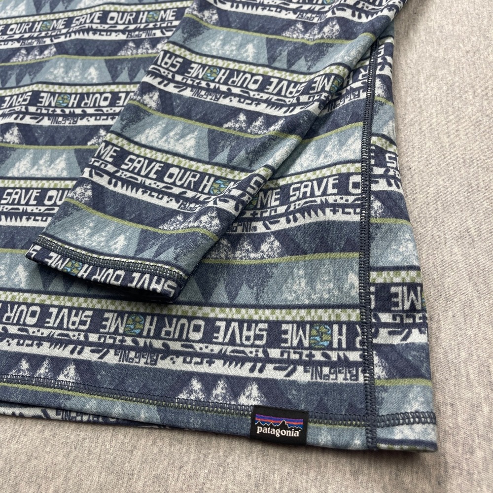 Patagonia Capilene Midweight Crew XL Mens Base Layer Shirt Save Our Home Graphic - Picture 6 of 8